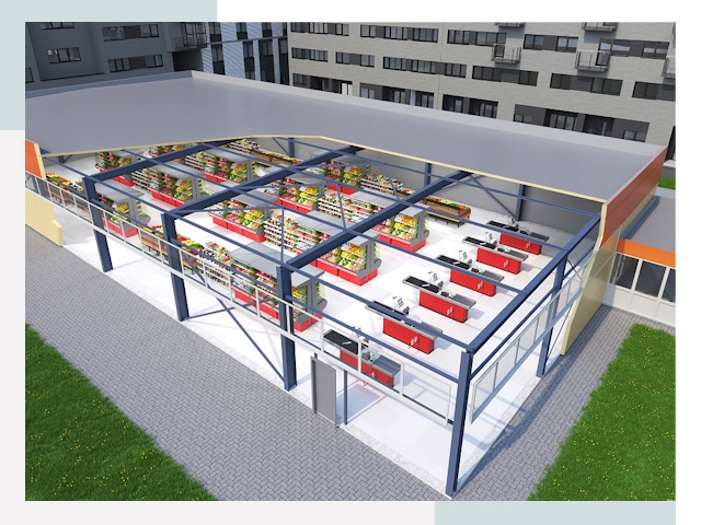 Строительство магазинов в Кумертау от 613 руб. за м²