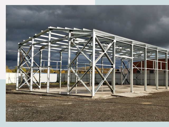 Двускатные ангары в Кумертау от 613 руб. за квадрат