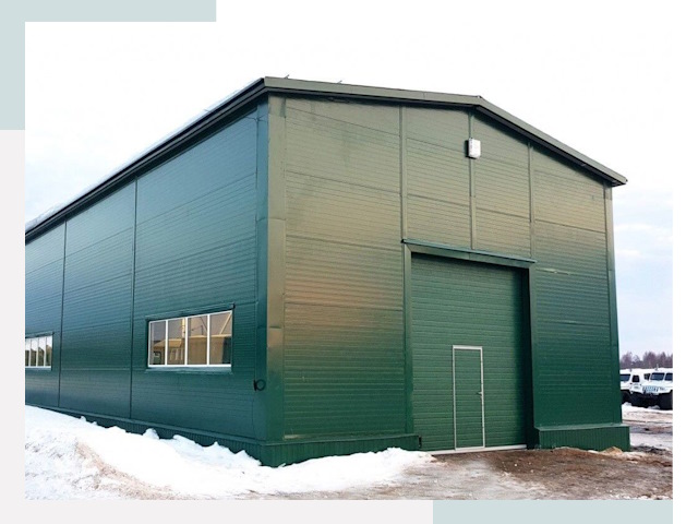 Двускатные ангары в Кумертау