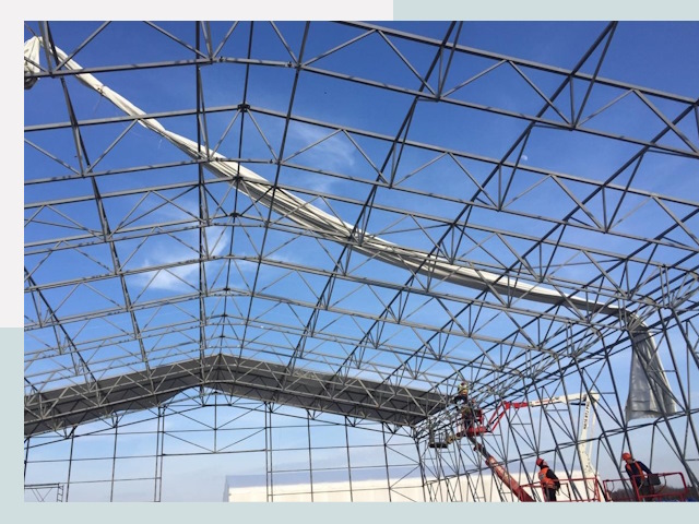 Шатровые ангары от 613 руб. в Кумертау и Башкирии