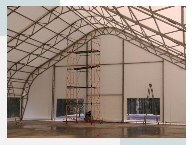 Шатровые ангары в Кумертау