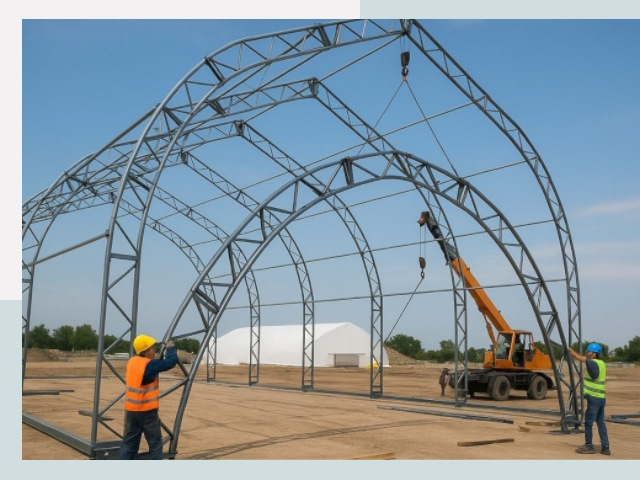 Монтаж ангаров в Кумертау от 613 руб. - Надежно и быстро